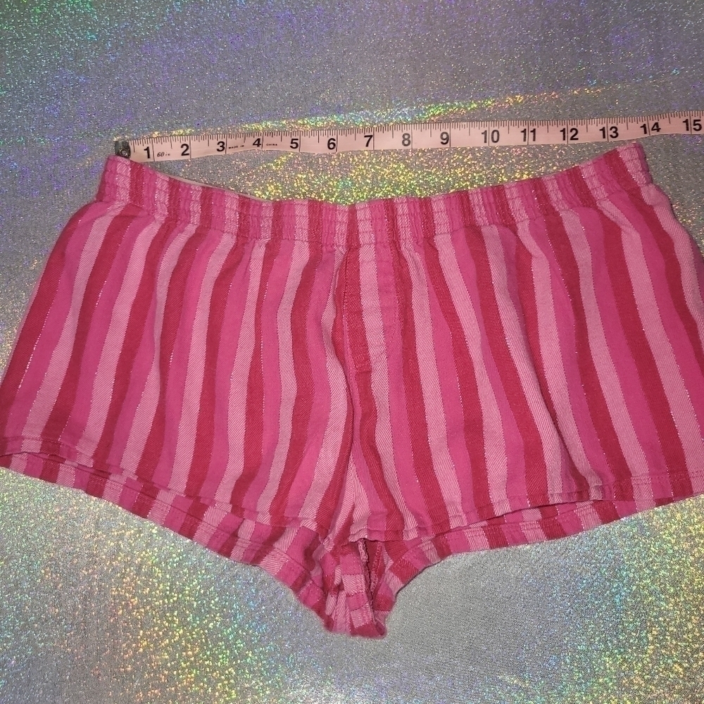 Y2k VS Pink Striped Shorty Boxers sz:M - Picture 5 of 8